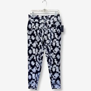 Tommy Hilfiger Women's Core Jogger Navy Tie Dye Sleepwear Loungewear Pant Size S
